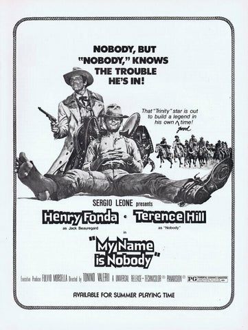 My Name is Nobody 1974 ORIGINAL Vintage 9x12 Industry Ad Henry Fonda