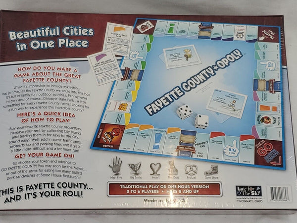 NEW SEALED Pennsylvania Fayette County Opoly Board Game