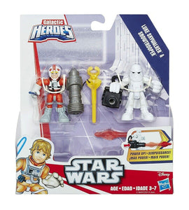 NEW SEALED 2016 Star Wars Galactic Heroes Luke Skywalker  Snowtrooper Figure Set