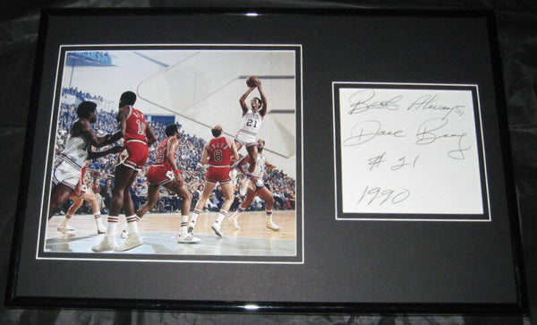 Dave Bing Signed Framed 11x17 Photo Display JSA Pistons