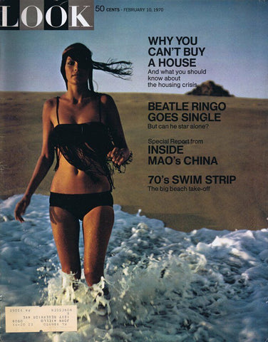 ORIGINAL Vintage February 10 1970 Look Magazine Bikini Cover