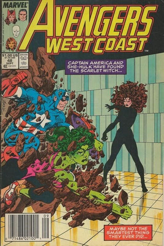 Avengers West Coast #48 ORIGINAL Vintage 1989 Marvel Comics Scarlet Witch 