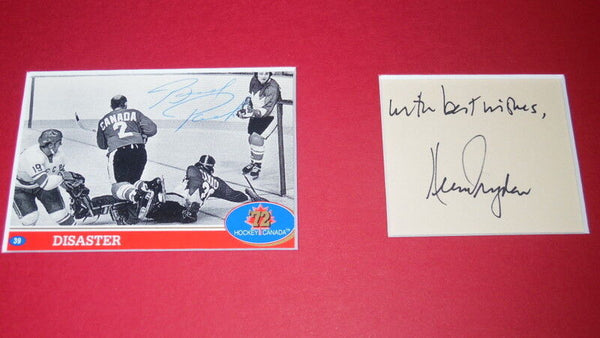 1972 Summit Series Team Canada Signed Framed 18x24 Photo Display Dryden Hull