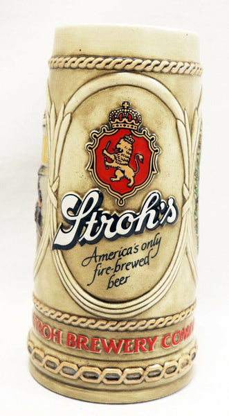 VINTAGE Stroh's Fire Brewed Beer Stein  