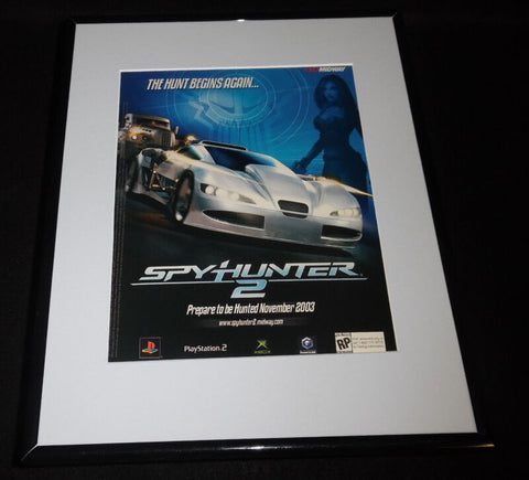 Spy Hunter 2003 PS2 XBox Framed 11x14 ORIGINAL Vintage Advertisement 