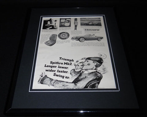 1966 Triumph Spitfire MK2 Framed 11x14 ORIGINAL Vintage Advertisement