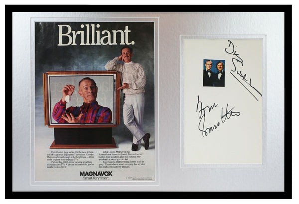 Tom & Dick Smothers Signed Framed 12x18 Magnavox Advertising Display