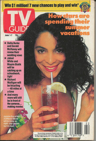 VINTAGE June 1, 1991 TV Guide Magazine Jasmine Guy A Different World