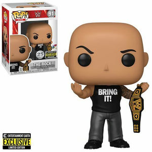 NEW SEALED 2021 Funko Pop Figure WWE Rock w/ Belt Dwayne Johnson EE Exclusive