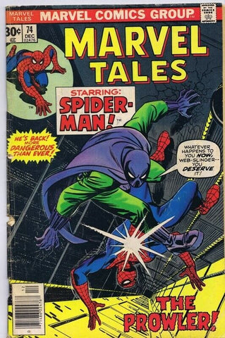 Marvel Tales #74 ORIGINAL Vintage 1976 Marvel Comics Reprints ASM 93 Prowler