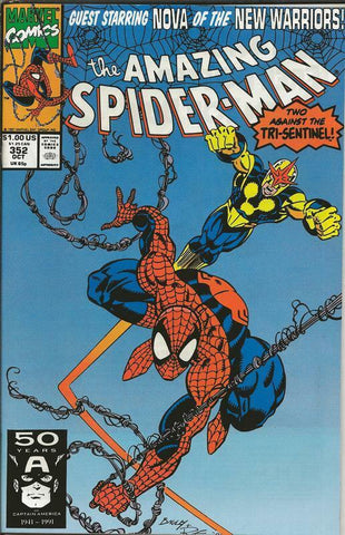 Amazing Spiderman #352 ORIGINAL Vintage 1991 Marvel Comics Nova Richard Ryder