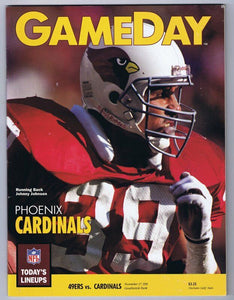 ORIGINAL Nov 17 1994 Gameday Magazine Program 49ers Cardinals Johnny Johnson