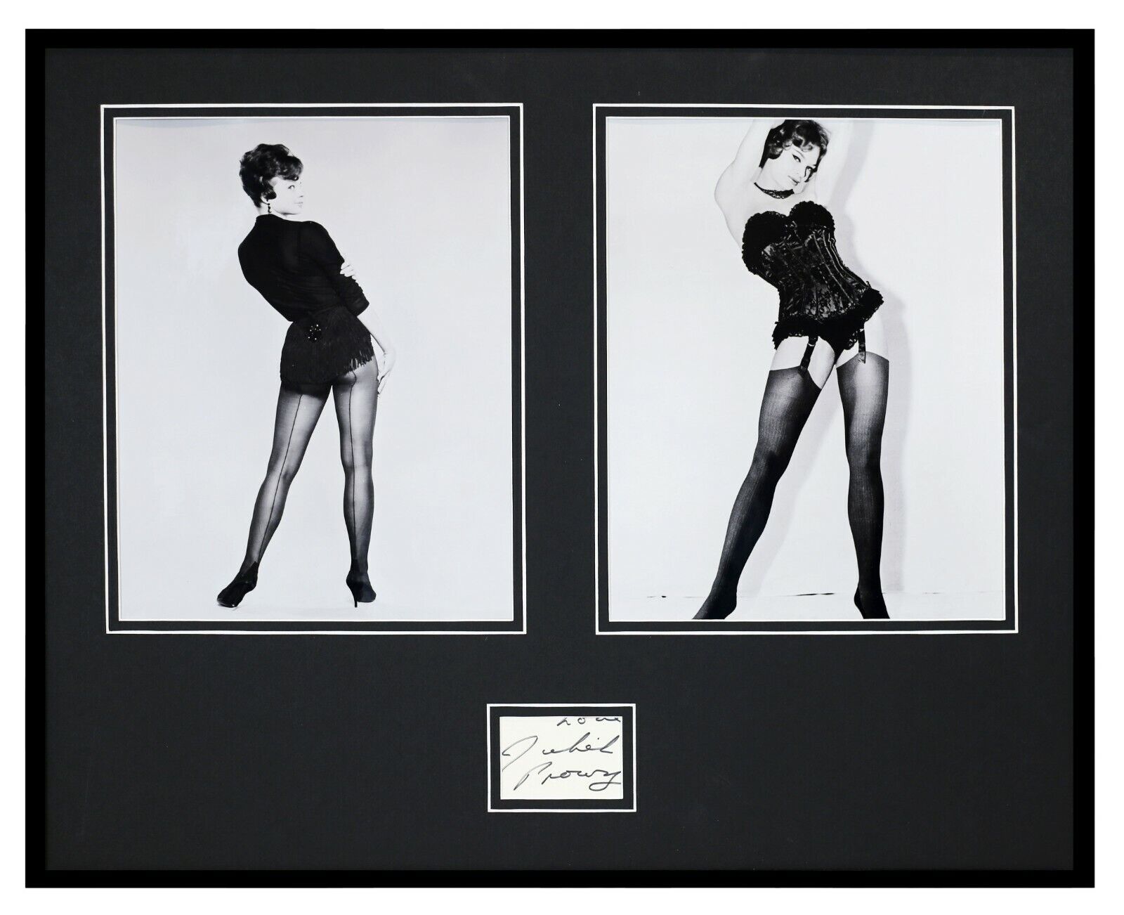 Juliet Prowse Signed Framed 16x20 Photo Set Display