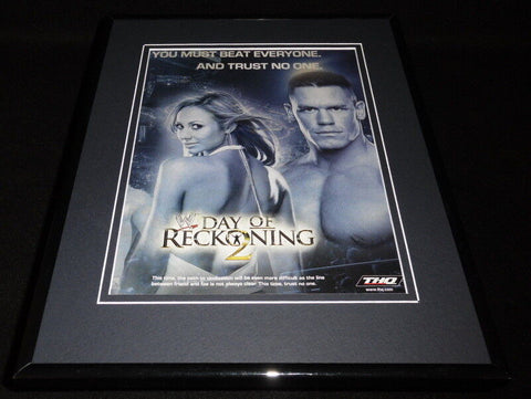 WWE Day of Reckoning 2 11x14 Framed ORIGINAL Vintage Advertisement 