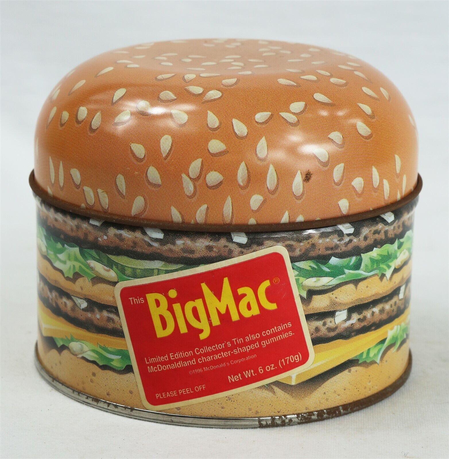 VINTAGE 1996 McDonald's Big Mac Hamburger Collectible Tin