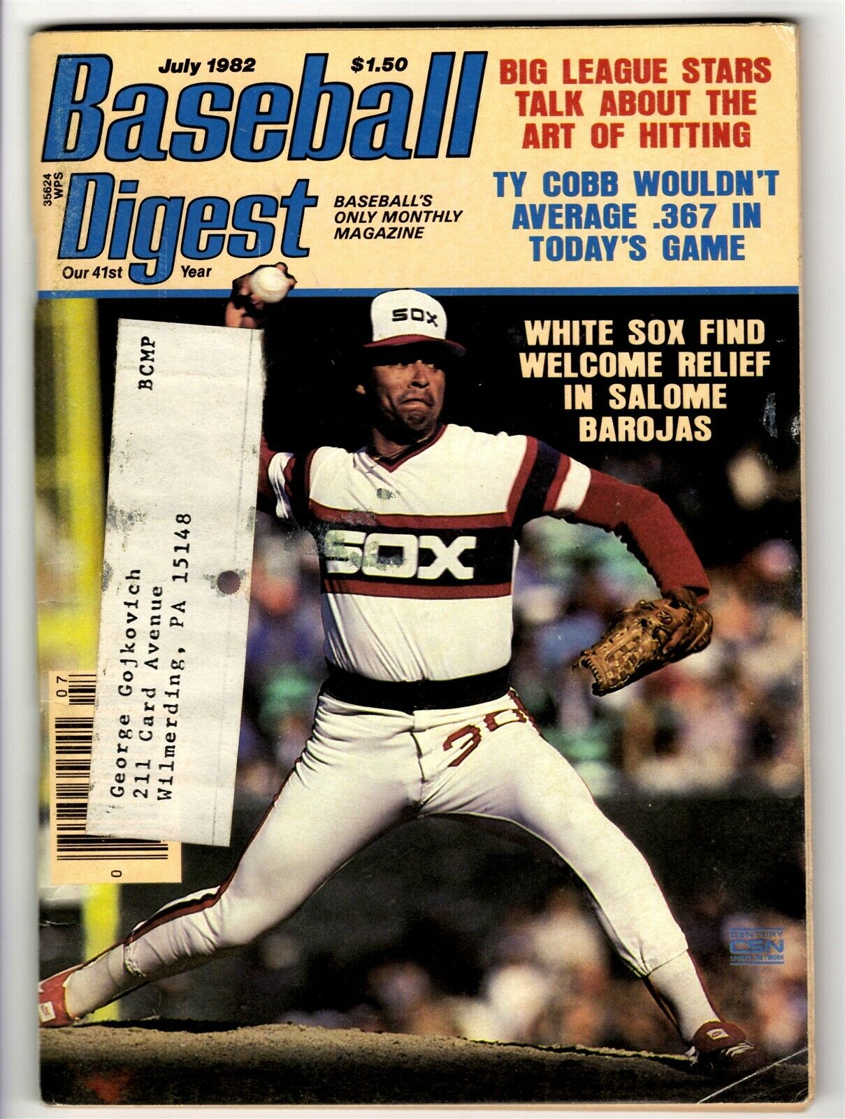 VINTAGE July 1982 Baseball Digest Magazine Salome Barojas White Sox