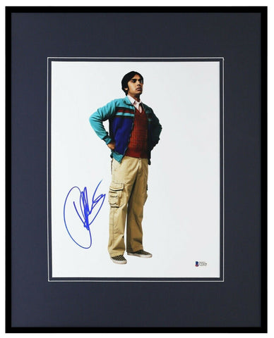 Kunal Nayyar Signed Framed 16x20 Photo Display BAS Beckett Big Bang Theory 