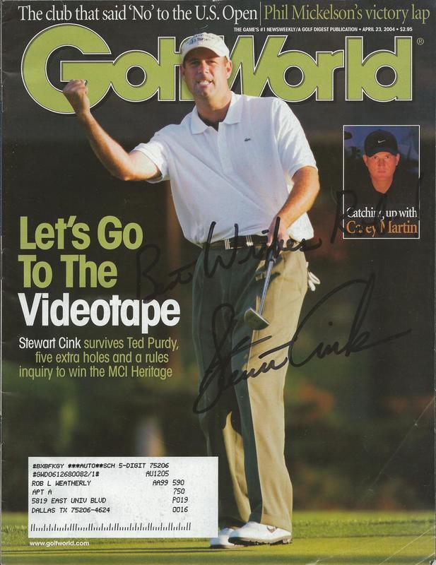 Stewart Cink Signed 2004 Golf World Full Magazine