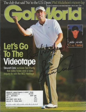 Stewart Cink Signed 2004 Golf World Full Magazine