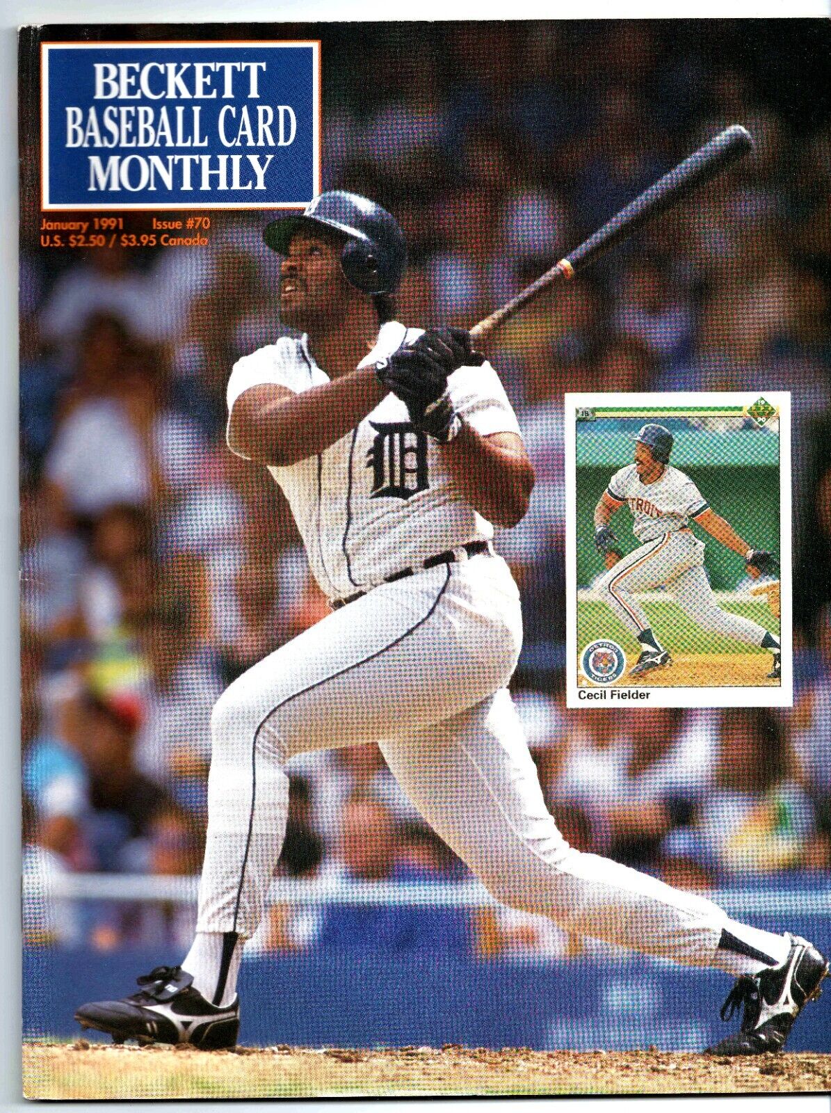 Jan 1991 Beckett Baseball Magazine #70 Cecil Fielder Tigers