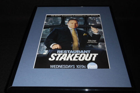 Restaurant Stakeout Framed 11x14 ORIGINAL Advertisement Food Network 