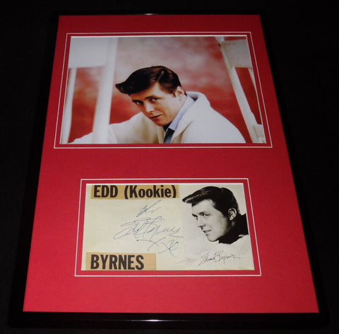 Edd Byrnes Kookie Signed Framed 12x18 Photo Display