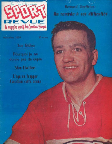 ORIGINAL Vintage Nov 1959 Sport Revue Magazine Boom Boom Geoffrion Canadiens