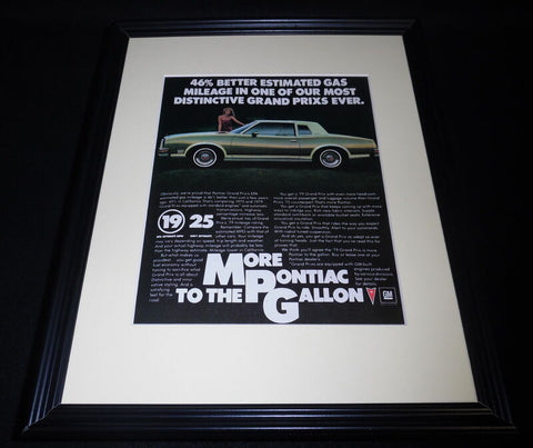 1976 Pontiac Grand Prix 11x14 Framed ORIGINAL Vintage Advertisement