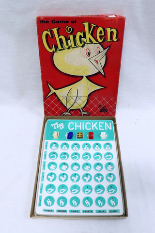 ORIGINAL Vintage 1957 Schaper The Game of Chicken Board Game