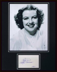 Betty Furness Signed Framed 11x14 Photo Display