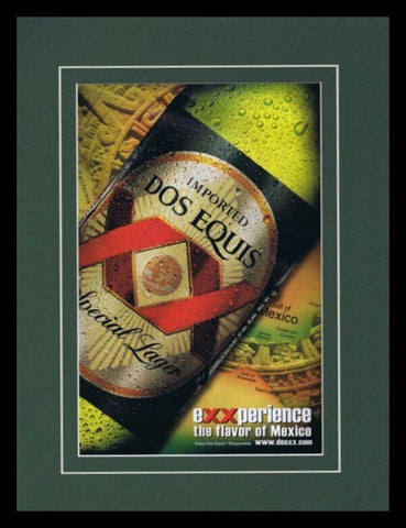 2003 Dos Equis Beer Framed 11x14 ORIGINAL Vintage Advertisement