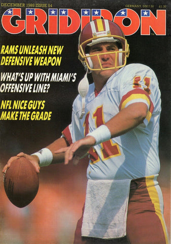  VINTAGE Dec 1988 NFL Gridiron Magazine Mark Rypien