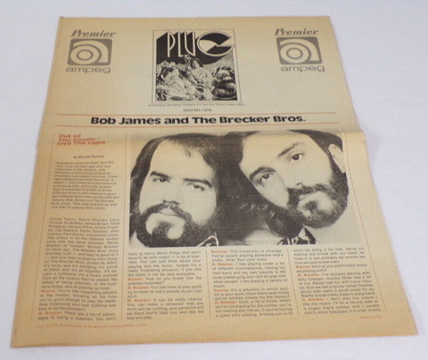 ORIGINAL Vintage 1976 Ampeg Plug Guitar Magazine Bob James Brecker Bros Cover