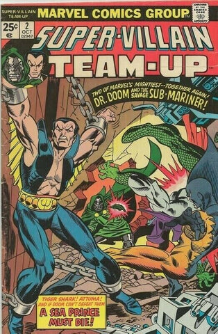 Super Villain Team Up #2 ORIGINAL Vintage 1975 Marvel Comics Sub Mariner Dr Doom