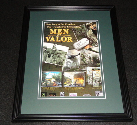 2004 Men of Valor XBox Framed 11x14 ORIGINAL Advertisement