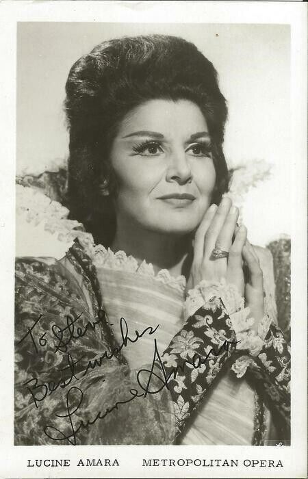 Lucine Amara Signed 3.5x5.5 Photo