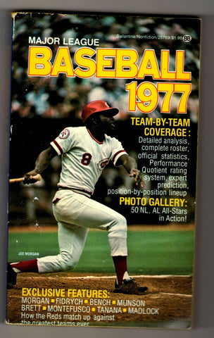 VINTAGE 1977 MLB Baseball Book Joe Morgan Reds Cover