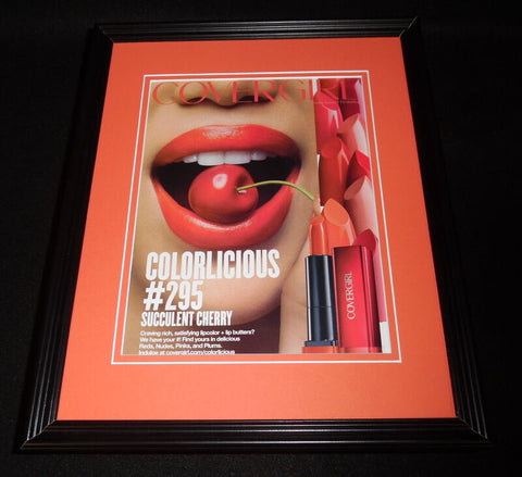 2015 Covergirl Colorlicious Succulent Cherry Framed ORIGINAL Advertisement