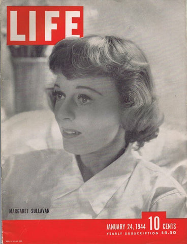 ORIGINAL Vintage Life Magazine January 24 1944 Margaret Sullavan