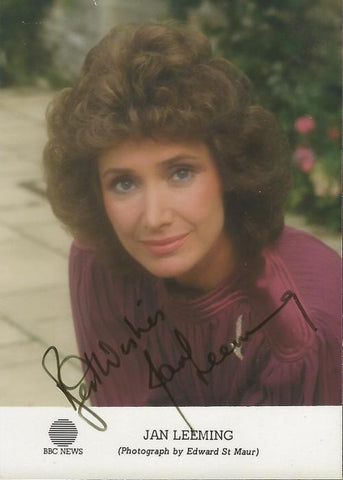 Jan Leeming Signed Vintage 3x5 Photo