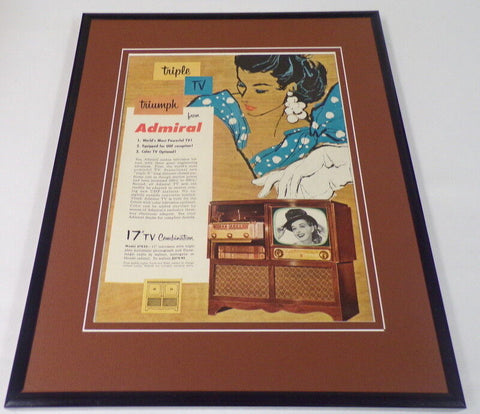 1951 Admiral Triumph TV Framed 11x14 ORIGINAL Vintage Advertisement