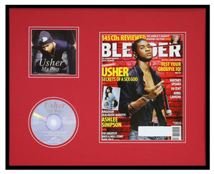 Usher Framed 16x20 My Way CD & Blender Magazine cover Display