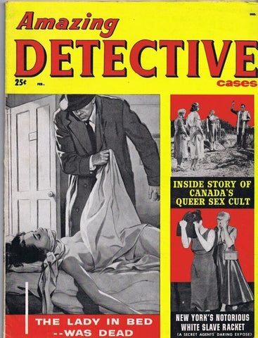 ORIGINAL Vintage February 1959 Amazing Detective Magazine GGA