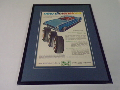 1965 Kelly Tires Framed 11x14 ORIGINAL Vintage Advertisement 