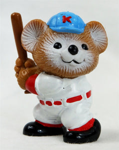 VINTAGE 1984 Gibson Greeting Cards Baseball Bear Action Figure