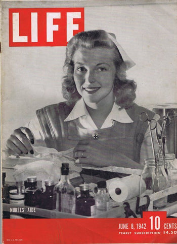 ORIGINAL Vintage Life Magazine June 8 1942 Nurses Aides