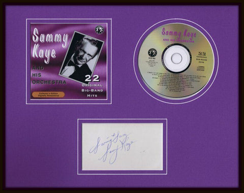 Sammy Kaye Signed Framed 11x14 CD & Photo Display 