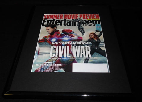 Captain America Civil War Framed 11x14 ORIGINAL 2016 Entertainment Weekly Cover