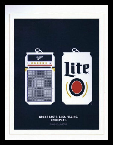 2018 Miller Lite Beer Great Taste Less Fill 11x14 Framed ORIGINAL Advertisement