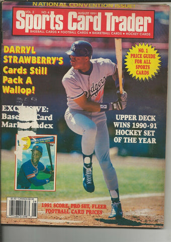 ORIGINAL Vintage Aug 1991 Sports Card Trader Magazine Darryl Strawberry